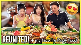 FILIPINO BOODLE FIGHT with KOREAN PARENTS  | Mukbang Q&A With MY FAMILY!