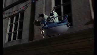 Wallace Gromit The Curse Of The Were Rabbit - Dog Fight Scene