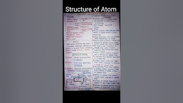 Structure of Atom One shot Class 11 Best Notes for exam #shorts