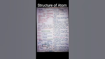 Structure of Atom One shot Class 11 Best Notes for exam #shorts