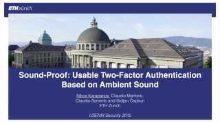 USENIX Security '15 - Sound-Proof: Usable Two-Factor Authentication Based on Ambient Sound screenshot 3