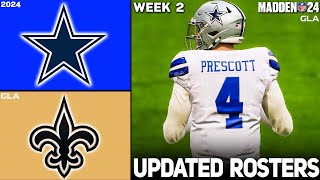 Cowboys vs. Saints | Week 2 | 2024 - 2025 Updated Rosters | Madden 24 PS5 Simulation by GLA 1,031 views 2 weeks ago 1 hour, 12 minutes