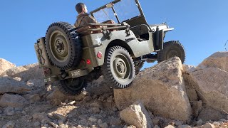 1/6 Scale Rc : 1941 Willys Mb Jeep(Rochobby) Off - Road Run .