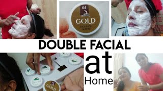 Double facial at home | step by step for easy massage | skin glowing facial l beauty skin, soft skin