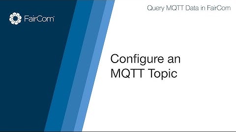 Configure an MQTT topic to store JSON records
