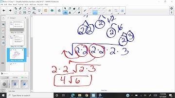 Alg 1   notes 9 1 day 1 simplifying radicals  video