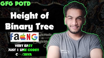 Height of Binary Tree | gfg potd | 03-02-25 | GFG Problem of the day