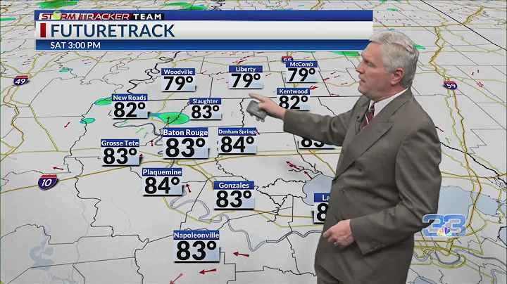 Weather Forecast for Baton Rouge – 4/18/24: Scattered Storms for late the weekend.