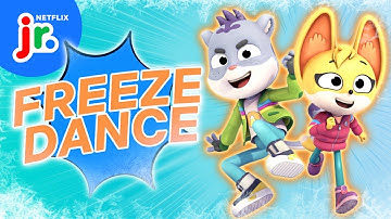 The Creature Cases FREEZE Dance Challenge! 🎶 Dancing Game for Kids | Netflix Jr