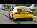520hp audi s7 with straight pipe exhaust  revs flames breaks diff with launch control