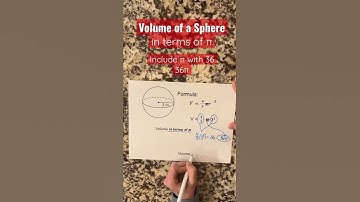 Volume of a Sphere (in terms of Pi) #shorts #math #8thgrade #volume #sphere