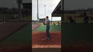 Lefty slow mo practice pitch