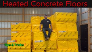 DIY Heated concrete floorHeat sheet Installation