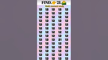 Find 👉 21 🤔 odd number puzzle 🧩 iq test #quiz #puzzle #education #emojichallenge