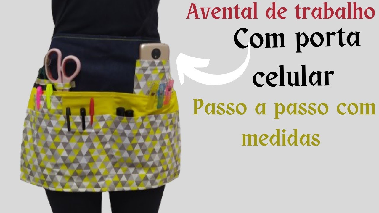como fazer avental de cintura com molde,passo a passo fácil.