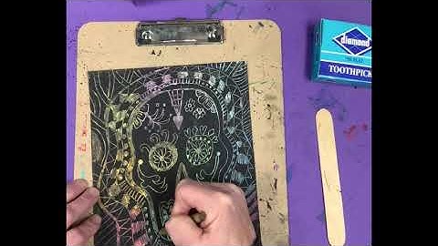 Part 3 Sugar Skull Scratch Art