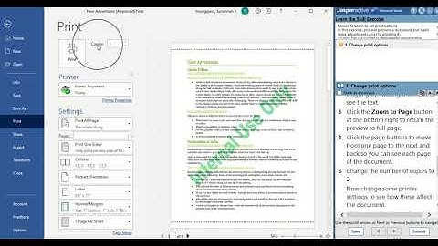JasperActive Word 2019 Lesson 5: Preparing to Print