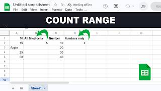 How to Count Range in Google Sheets | COUNT & COUNTA Formula Easy Tutorial for Beginners