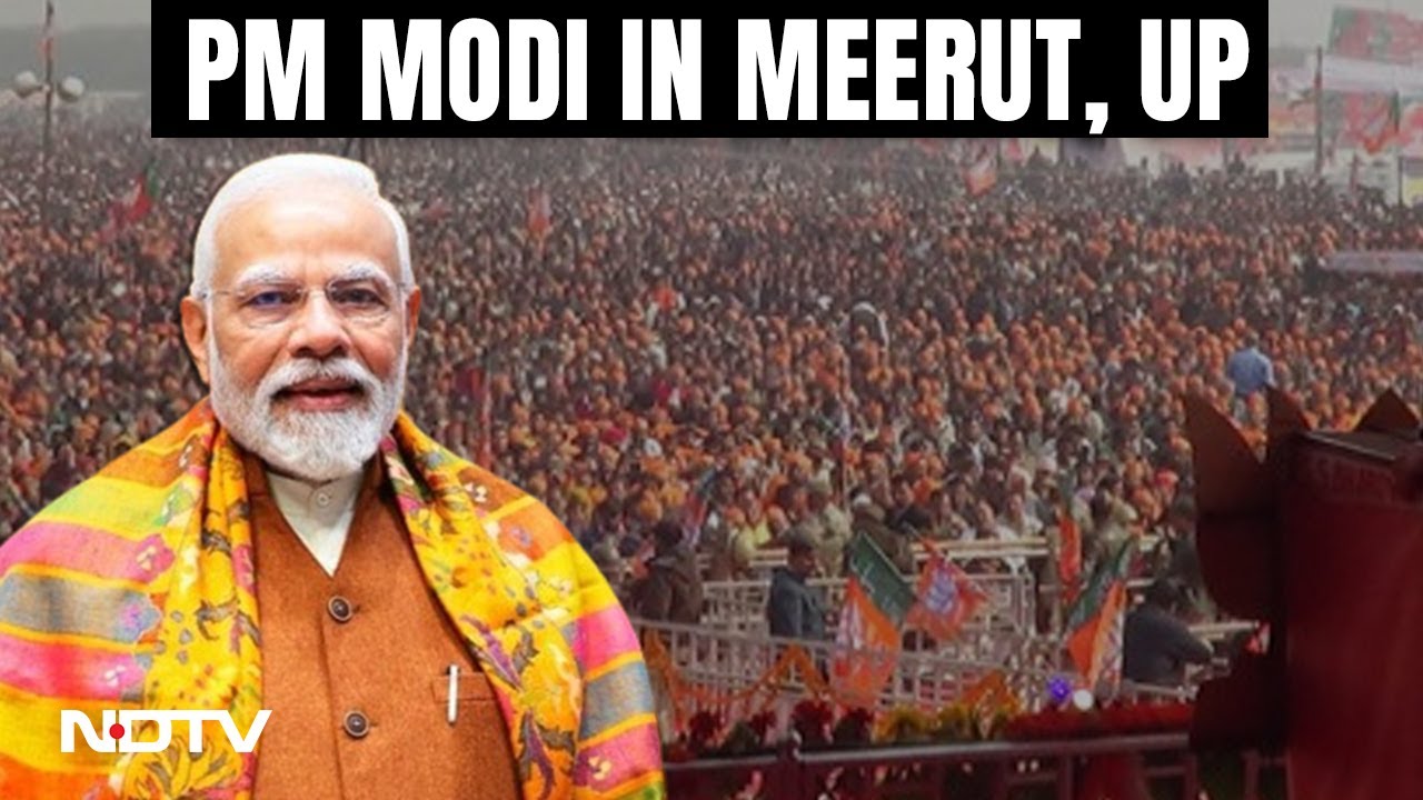 PM Modi In Meerut | PM Modi Holds Mega Poll Rally In Uttar Pradesh ...