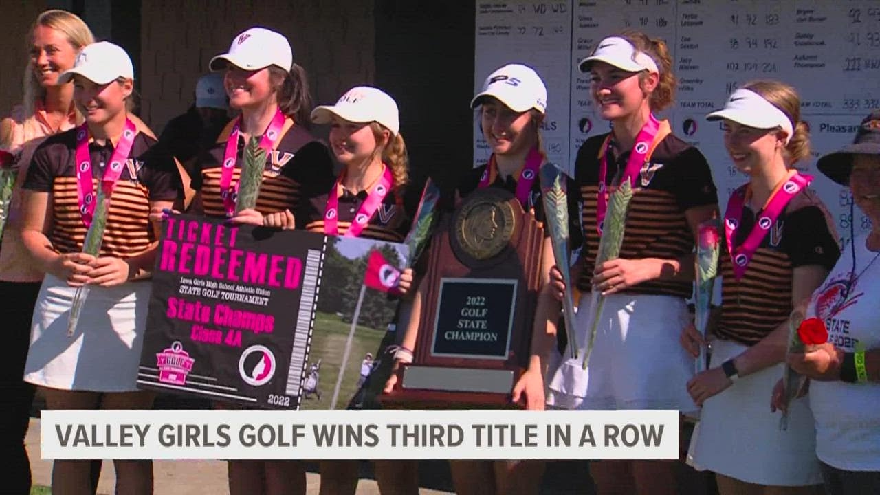 Valley captures third straight state title in girls golf - YouTube