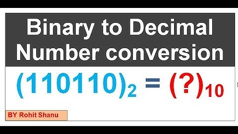 Binary to Decimal Conversion In Hindi | How to Convert Binary to Decimal By Rohit shanu