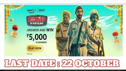 Amazon MiniTv Quiz Answers Today|15 October|Amazon Funzone Quiz Answers Today | Daily Quiz Time