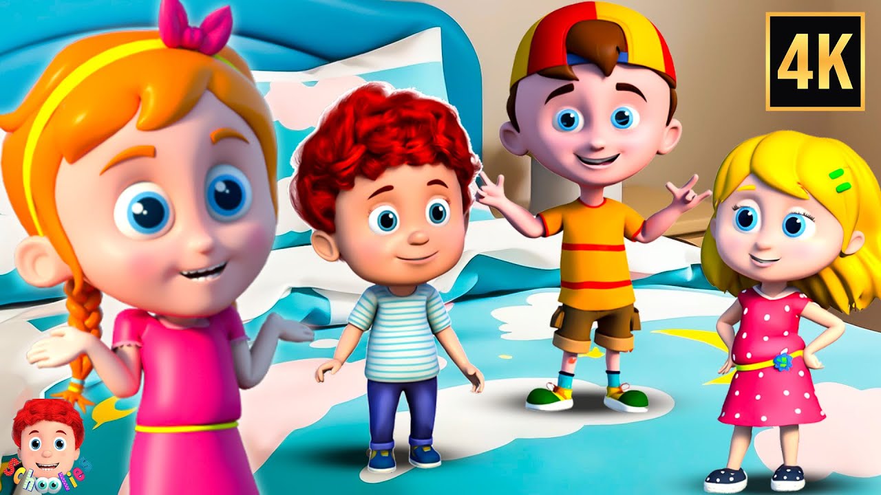 Five Little Babies Jumping on the Bed, Learning Videos for Kids