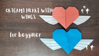 How to Make Paper Origami Heart with wings | Easy origami for beginners | C!rcu1t t.v