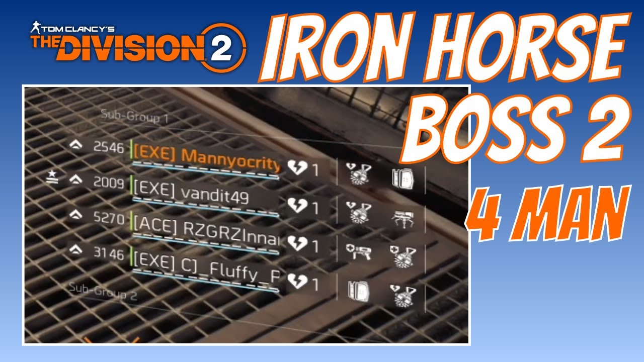 The Division 2 Iron Horse Boss 2 4 Man YouTube