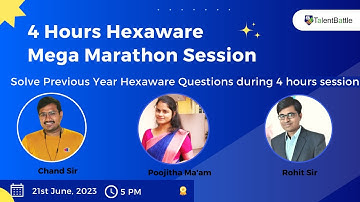 Hexaware Preparation in 1 video! 4 hours continuous session! Hexaware Previous Year Questions!