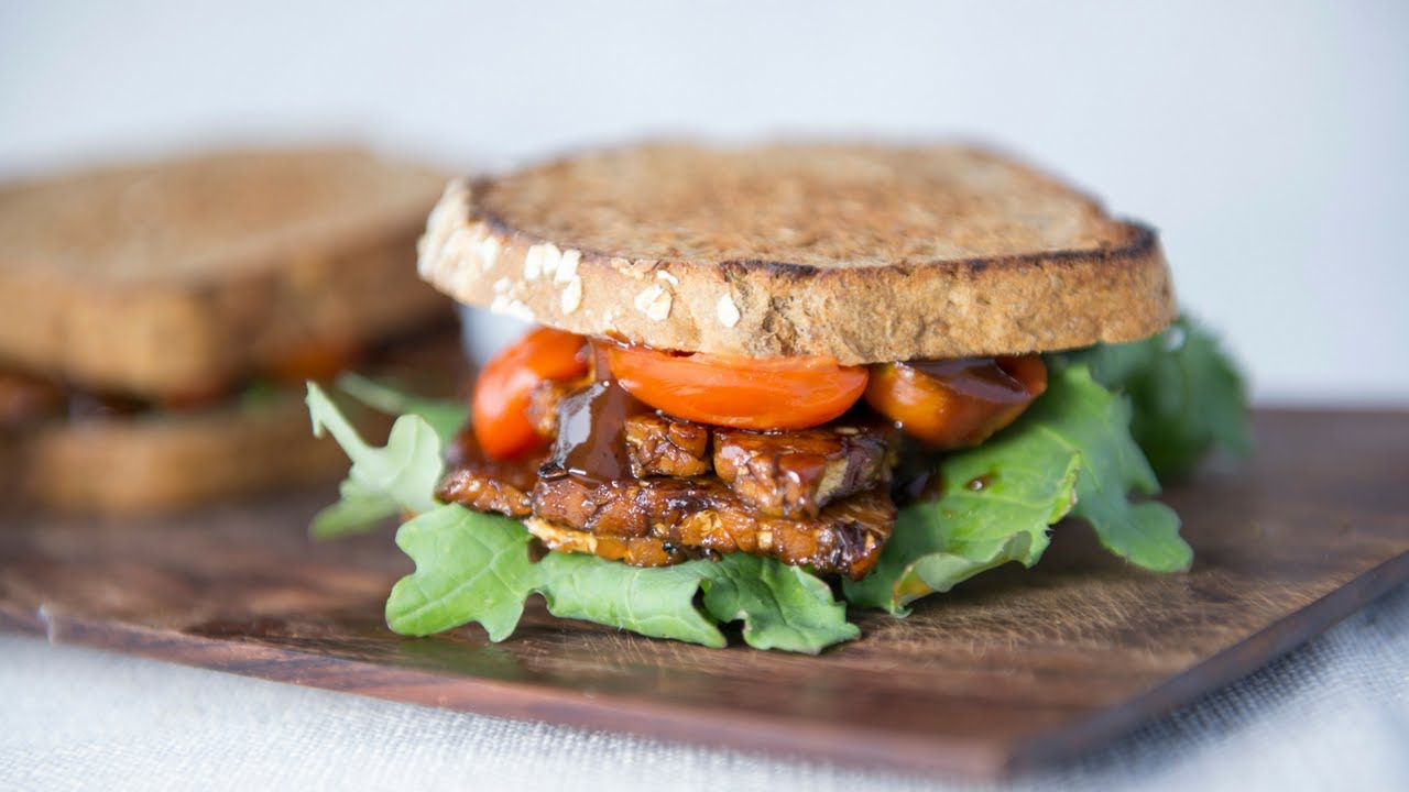 TLT Tempeh Lettuce Tomato Sandwich YouTube