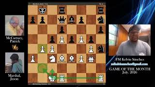 Game of the Month, Jul. 2026 - Columbia Chess Club.  Patrick M. (2018) vs Jason M. (2119)