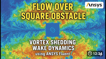 🔥 Flow Over a Square Obstacle  | 🌊 Vortex Shedding |  2D Simulation |  ANSYS | Laminar Regime | 🔁🌀