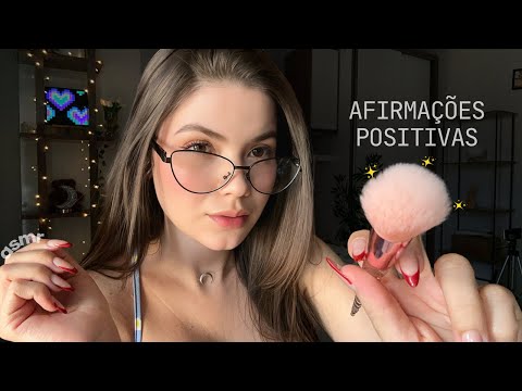 ASMR Afirmações Positivas Para Fazer Você Dormir 💤 (Pincel na Tela) 💖