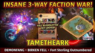 INSANE 3 WAY FACTION WAR at BIRKEN FELL! Demonfang Loots FULL Bloodletter Set