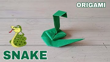 DIY PAPER SNAKE ORIGAMI| HOW TO MAKE WILD ANIMAL SNAKE PAPERCRAFT TUTORIAL FOLDING| EASY ORIGAMI