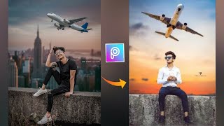 Aeroplane Photo Editing in Picsart || Instagram Viral Photo Editing Tutorial screenshot 5