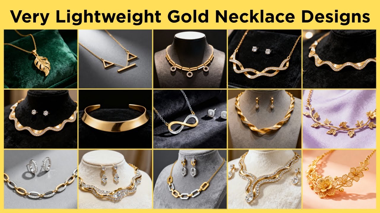Очень лёгкие золотые ожерелья | Простая и элегантная золотая коллекция на каждый день 2025 | 2AMJ