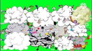 fight cloud green screen