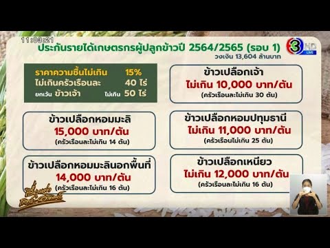 ตรวจสอบเงินประกันรายได้เกษตรกรปี 64 65 Update 2022 ชาวนาเช็คด่วน! เงื่อนไขเงินประกันราคาข้าว เคาะจ่ายงวดแรก 9 พ.ย.64
