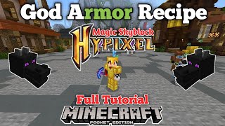 How to make God Armor in Magic Skyblock || Hypixel PE