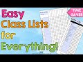 Easy class lists for EVERYTHING!