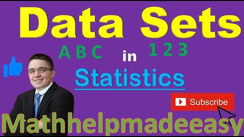 Data Sets in Statistics Video | Mathhelpmadeeasy
