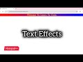 Text Effects in css3