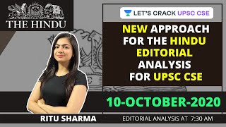 10-October-2020 | The Hindu Editorial Analysis | Crack UPSC CSE/IAS 2021 | Ritu Sharma
