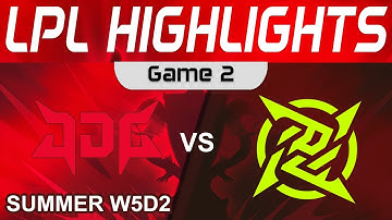 JDG vs NIP Highlights Game 2 LPL Spring Season 2023 W5D2 JD Gaming vs Ninjas in Pyjamas by Onivia