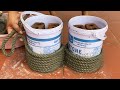 Easy Way To Recycle Rope Into Beautiful Decorative Products / DIY Cement Plant Pots At Home
