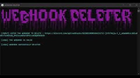 Discord Webhook Deleter | وبهوک دیلیتر