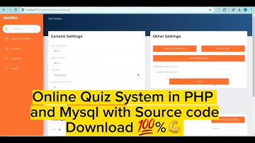 Online Quiz System in PHP and Mysql with Source Code