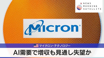 米マイクロン･テクノロジー　AI需要で売上堅調も見通し失望か【モーサテ】